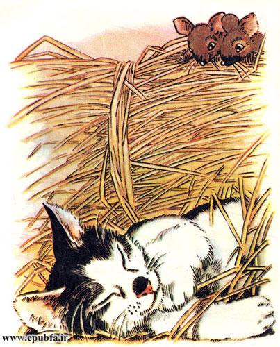 موش ها دیدند که گربهای در آفتاب خوابیده است.